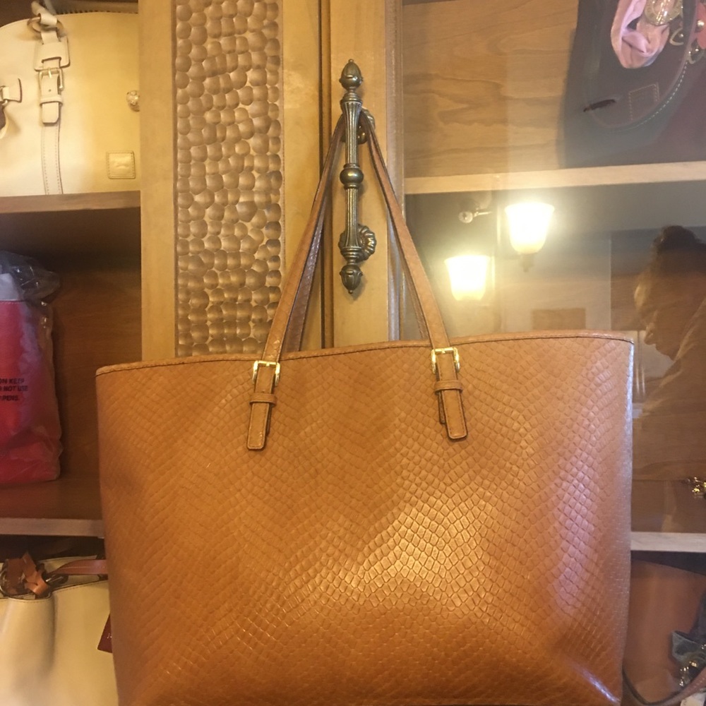 Michael Kors large leather tote in faux snake skin - Picture 3 of 12